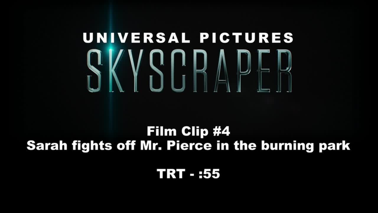 Skyscraper - Clip Sarah fights off Mr. Pierce in the burning park (English) HD