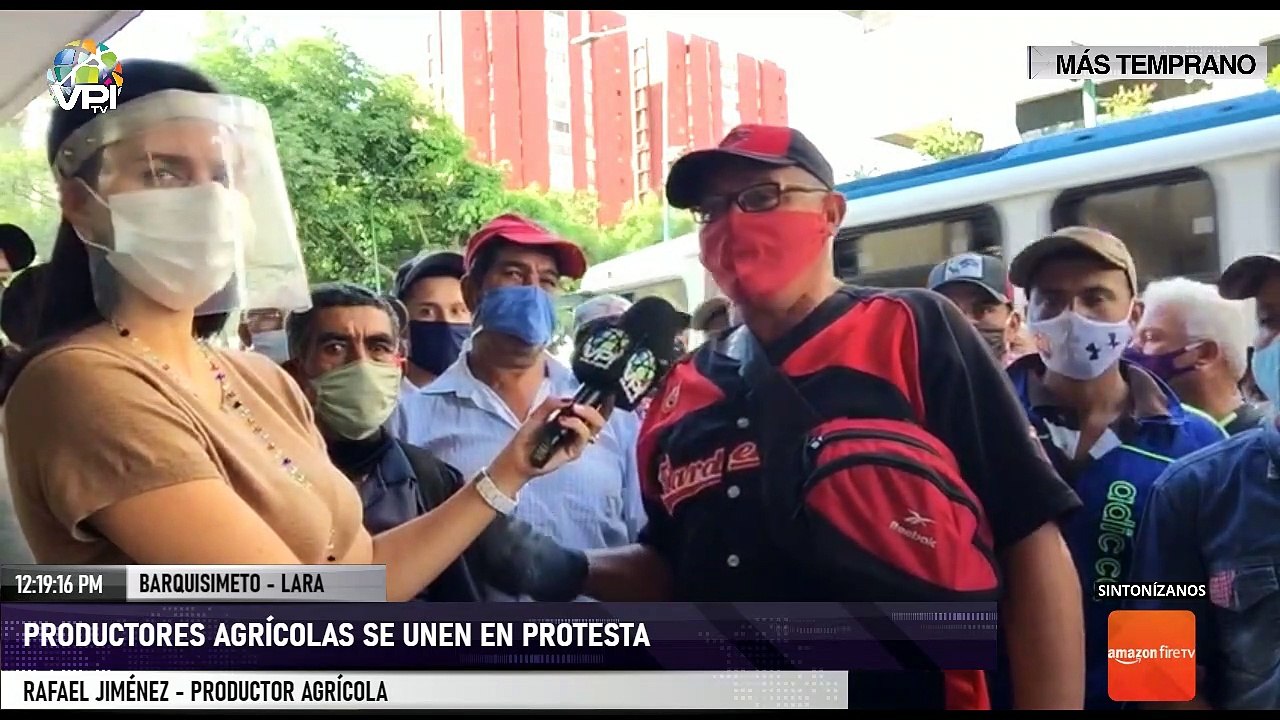 Productores agrícolas protestaron a las afueras de la Gobernación de Lara - VPItv