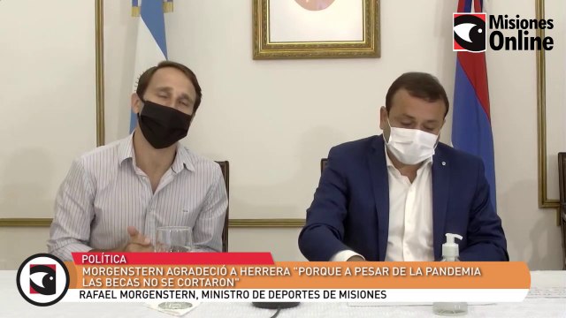 Morgenstern agradeció a Herrera porque a pesar de la pandemia las becas no se cortaron