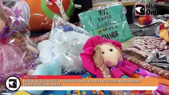 Passalacqua visitó la Unidad Penal V para entregar maquinarias de producción textil