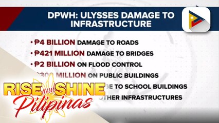 Pinsala ng bagyong #UlyssesPH sa imprastraktura, nasa P8-B na
