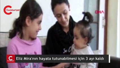 SMA hastası Eliz Mira'nın hayata tutunması için 3 ayı kaldı