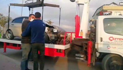 Otomobil tarlaya uçtu, sürücüsünün burnu bile kanamadı