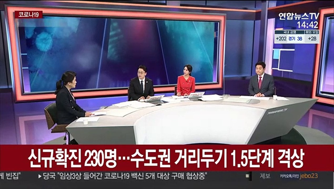 [뉴스큐브] 신규확진 230명…수도권 거리두기 1.5단계 격상