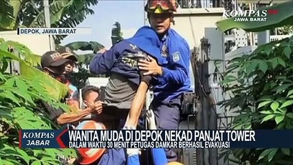 Nekad! Wanita Muda di Depok Panjat Tower