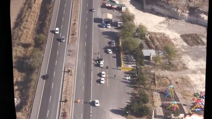 KAYSERİ - Jandarmadan helikopter destekli trafik denetimi