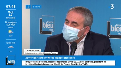 Xavier Bertrand sur France Bleu Nord "Je ne veux pas que toute l'activité économique soit sur internet"