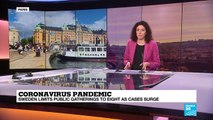 Coronavirus pandemic: Sweden limits public gatherings as second wave swells