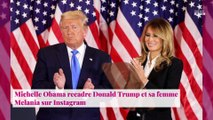 Michelle Obama recadre Donald Trump et sa femme Melania sur Instagram