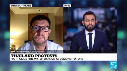 Thai police fire water cannon, tear gas at latest democracy rally