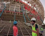 Obras no Estádio Lusail, no Qatar