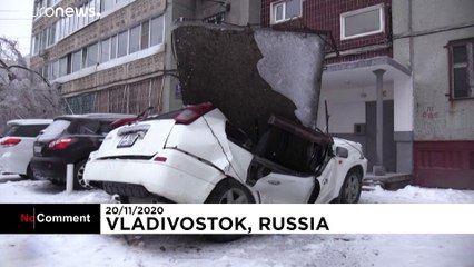 روسیه؛ برقراری وضعیت اضطراری در ولادی‌وستوک در پی وقوع طوفان و یخ‌بندان