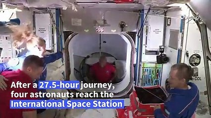 'We are ready to work' say newly docked ISS astronauts