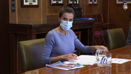 La Reina Letizia asiste a una reunión de trabajo con UNICEF España