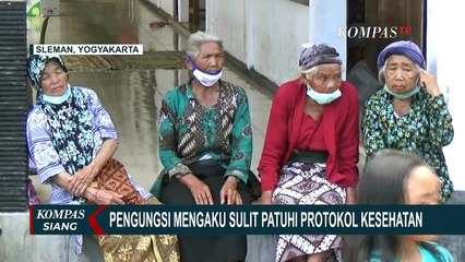 Pengungsi Merapi Mengaku Sulit Patuhi Protokol Kesehatan Corona