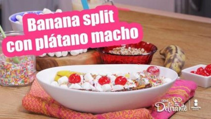 Banana split con plátano macho | Cocina Delirante