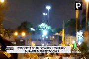 Equipo de Panamericana Televisión sufrió agresión en las manifestaciones del Cercado de Lima