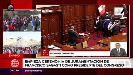 Francisco Sagasti juró como presidente del Congreso de la República | Edición Mediodía