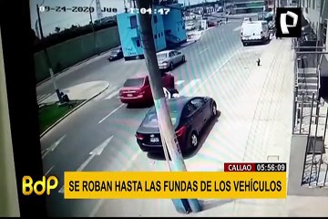 Independencia: delincuentes roban batería y computadora de un vehículo