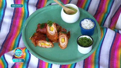 ¡Prepara unos deliciosos y crujientes Rollitos de gringa de pastor y tocino! | Venga La Alegría