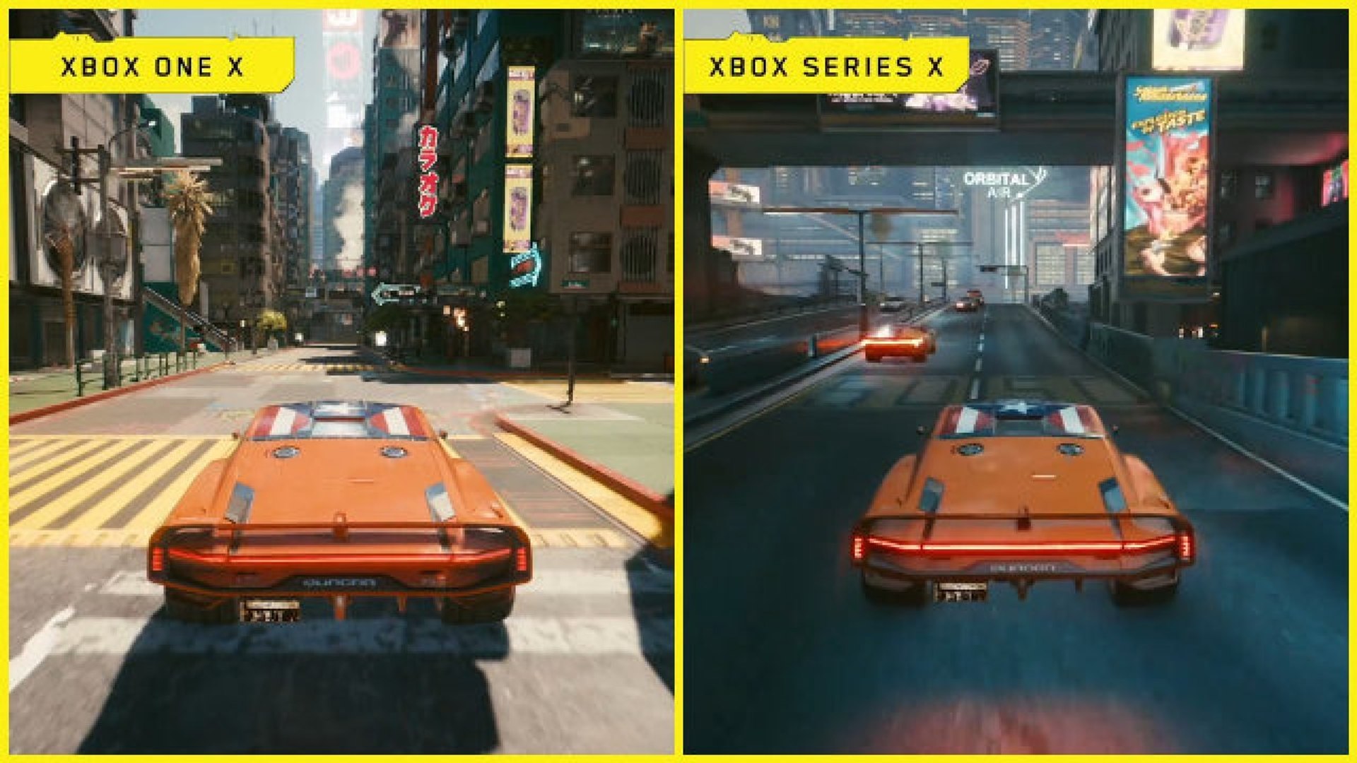 Cyberpunk 2077 - Xbox One X vs Xbox Series X footage