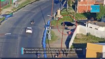 Persecución en El Churrasco: se bajó del auto y descartó droga en el techo de una casa
