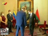 Canciller Jorge Arreaza recibe las Copias de Estilo del Embajador designado de la República de Belarús ante la República Bolivariana de Venezuela, Andrei Leonidovich Molchan