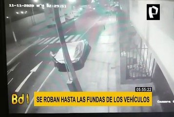 Callao: se llevan hasta fundas de vehículos de día y de noche