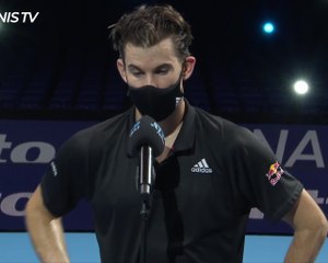 Скачать видео: Service game helps Thiem down Nadal in ATP Finals