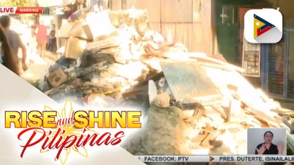 Gabundok na mga basura, naipon sa Monggo Street sa Brgy. Tumana, Marikina City matapos ang pananalasa ng bagyong #UlyssesPH