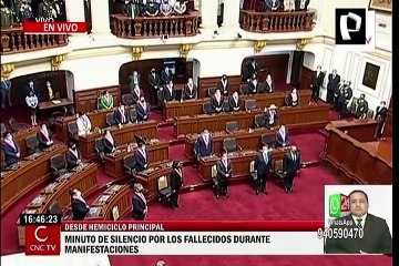 Ceremonia de juramentación de Sagasti inició con minuto de silencio por Inti Sotelo y Jack Pintado