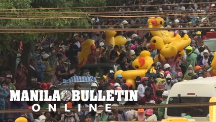 Thai protesters defiant after police use water cannon, tear gas on demonstration