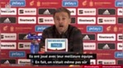 Espagne - Enrique : "L'Allemagne avait son meilleur 11, on n'a pas un seul 11 fixe, c'est un plus"