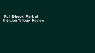 Full E-book  Mark of the Lion Trilogy  Review