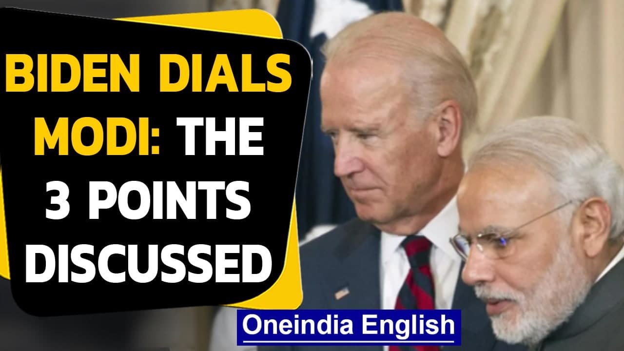Biden dials PM Modi, discusses Covid-19, Climate change and... | Oneindia News