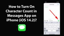 How to Turn On Character Count in Messages App on iPhone (iOS 14.2)?