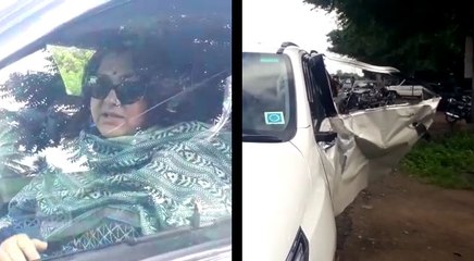 भाजपा नेता खुशबू सुंदर की गाड़ी को टैंकर ने मारी टक्कर, बाल-बाल बचीं