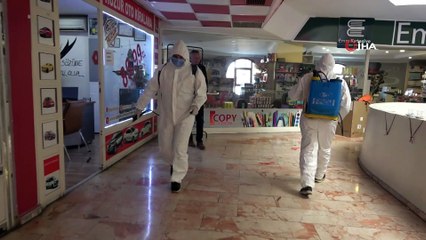 Erzincan’da vatandaşların yoğun olarak kullandığı alanlar dezenfekte edildi