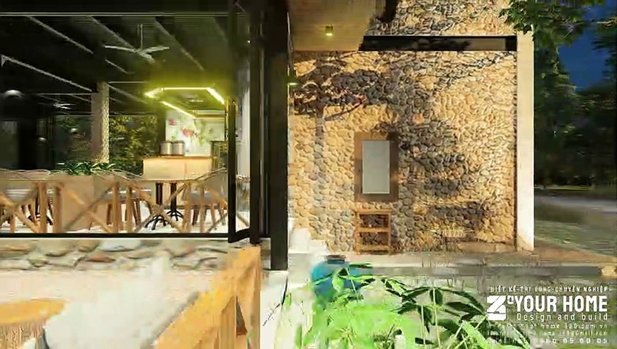 THIẾT KẾ MẪU QUÁN CAFE NHÀ THÉP SÂN VƯỜN ĐẸP DỐC NAM DU COFFEE TẠI KIÊN GIANG 900m2