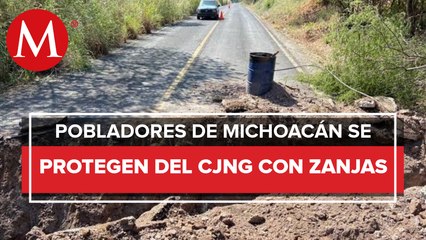 Pobladores excavan zanjas en carreteras para frenar al CJNG