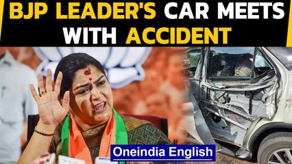 BJP leader Khushbu Sundar meets with accident on way to Vel Yatra | Oneindia News