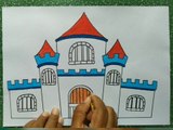 How to draw castle in easy way.