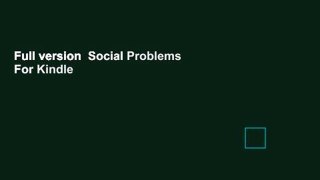 Full version  Social Problems  For Kindle