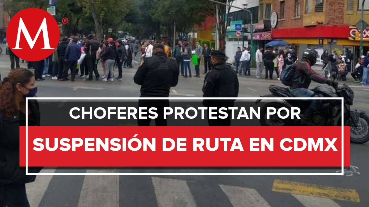 En CdMx, choferes protestan en Insurgentes por suspensión de ruta