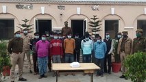 लखीमपुर खीरी- जुआ खेलते 14 अभियुक्त गिरफ्तार