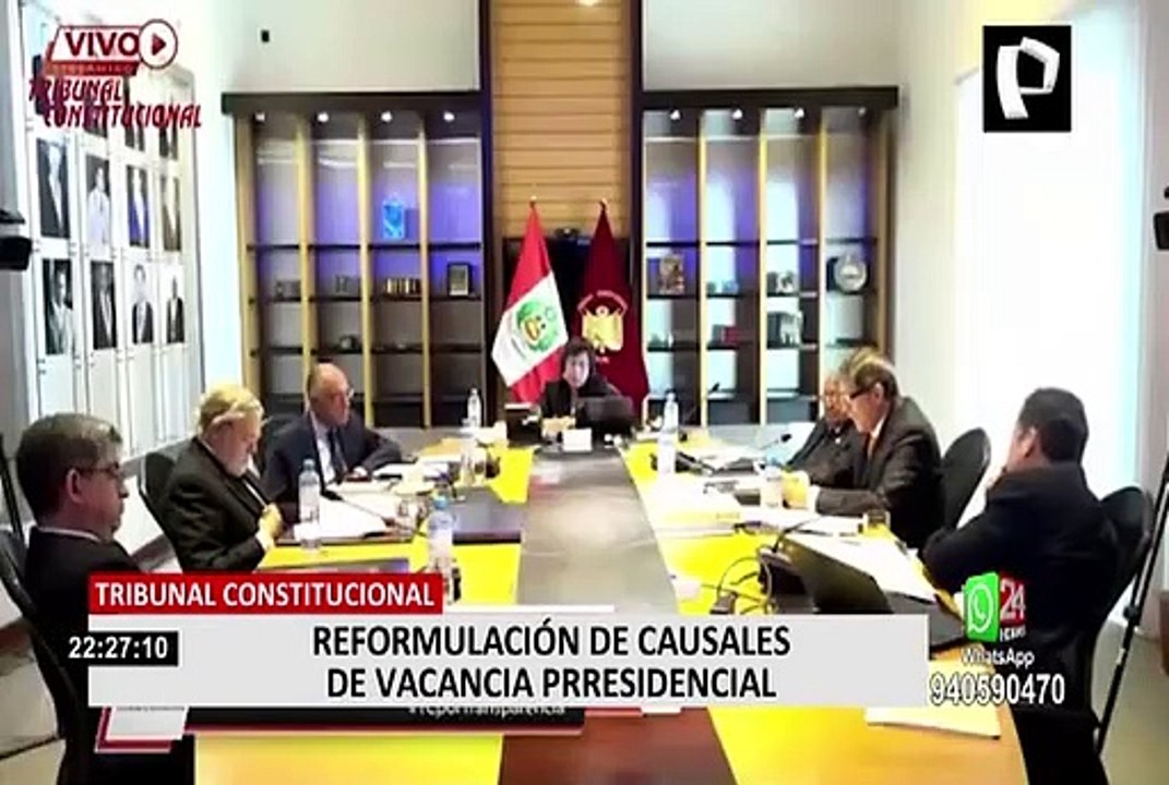 Tribunal Constitucional evaluará reformulación de causales de vacancia presidencial