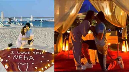 Neha दुबई में Rohan संग हुईं Romantic, बीच किनारे I love U Neha लिख पति ने लुटाया प्यार | FilmiBeat