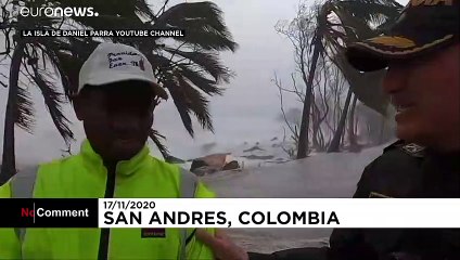 Hurricane Iota brings down comms of Providencia island as president arrives with aid