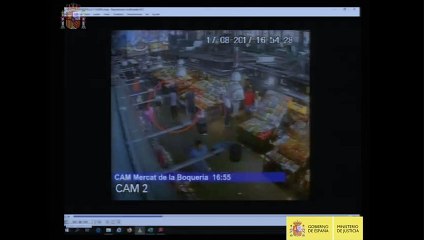 Las imágenes de la huida del terrorista de las Ramblas de Barcelona