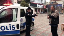 EDİRNE - Kamuya açık alanda sigara içen ve maske takmayan kişiye ceza uygulandı